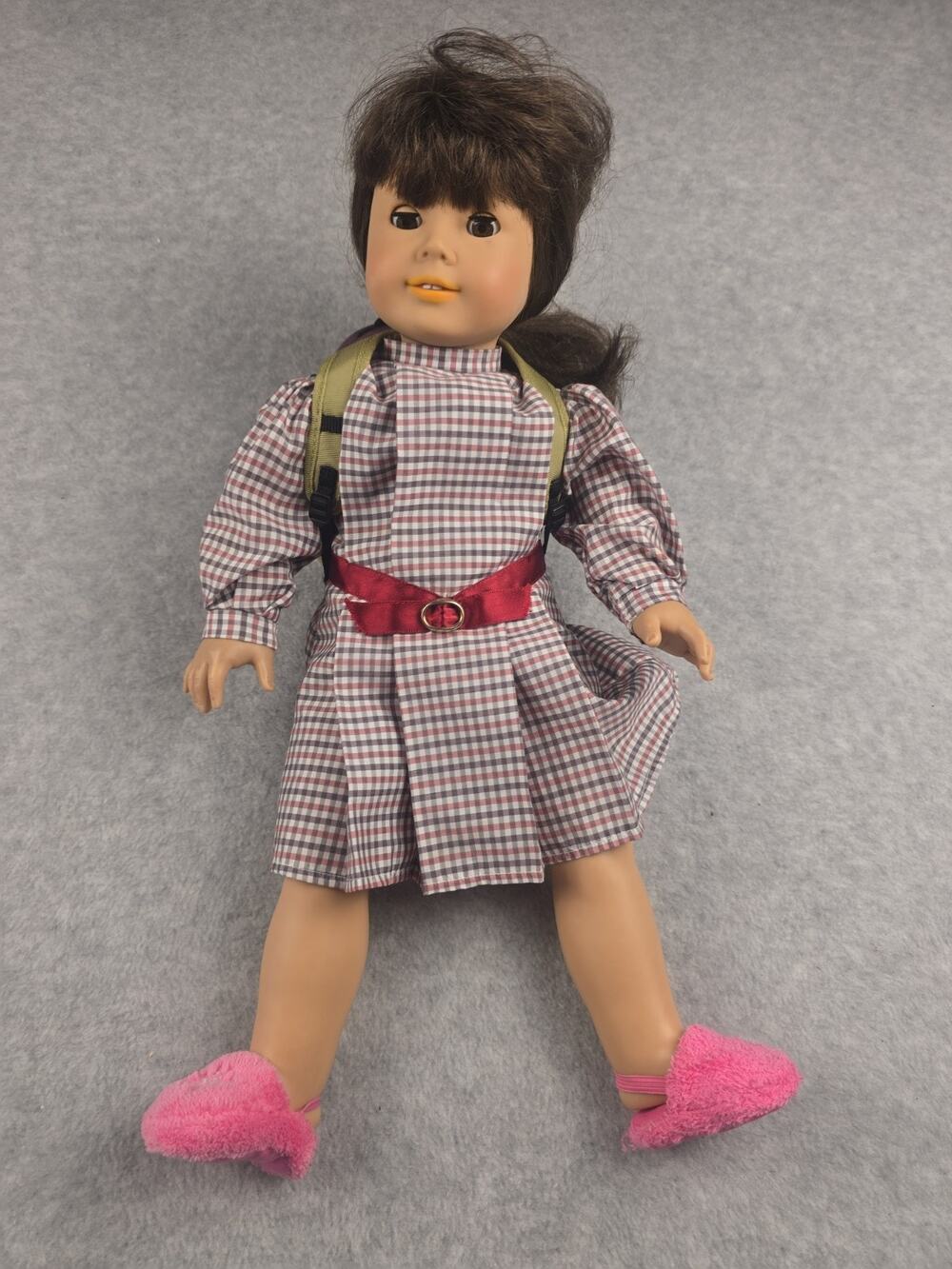 Vintage American Girl Samantha Parkington Doll in Meet Outfit With Backpack